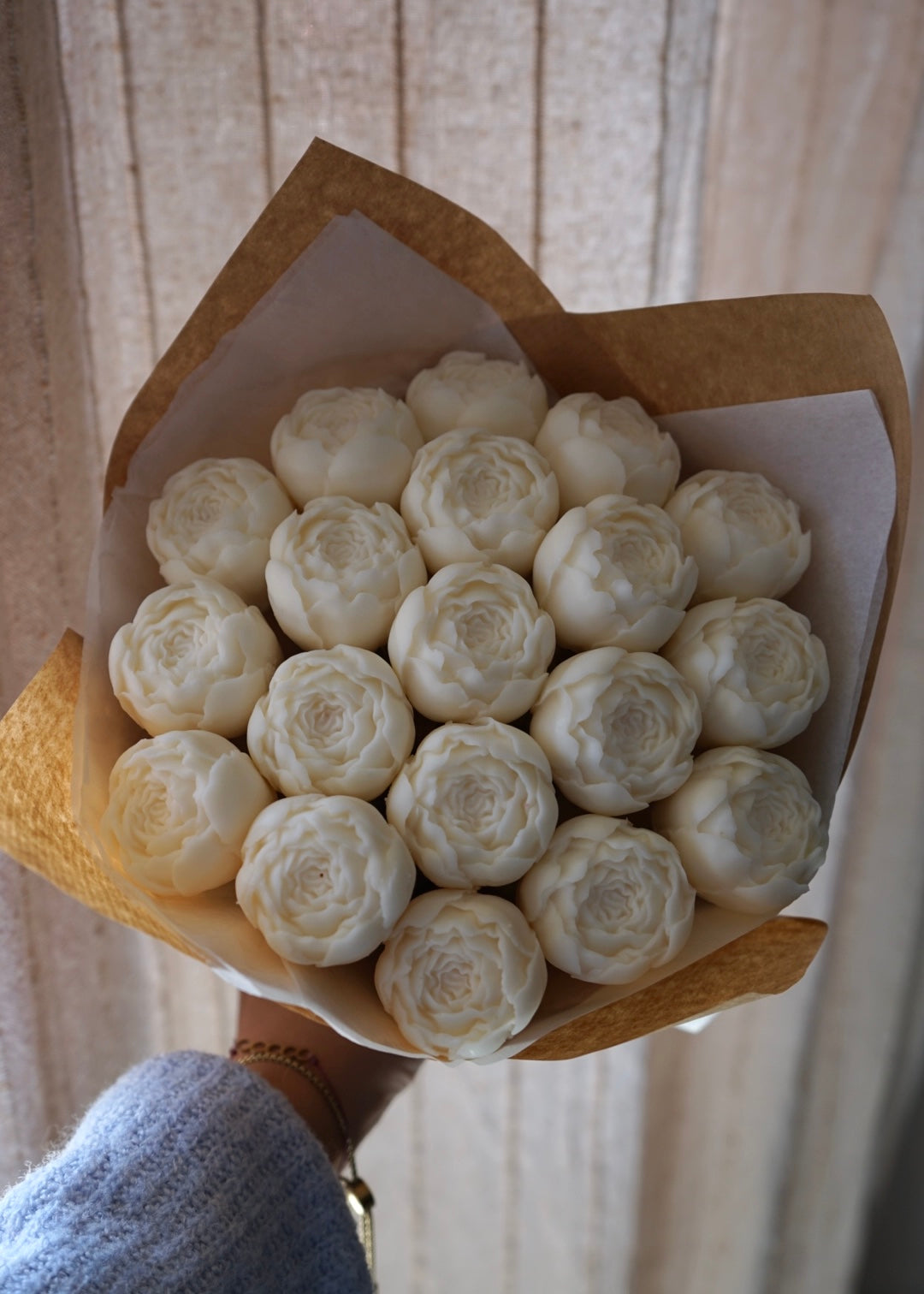 Bouquet de pivoines blanches