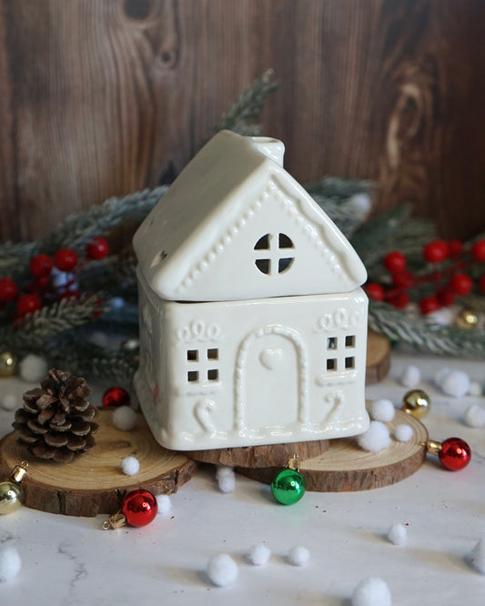 Brûle-parfum Maison en pain d’épice blanc