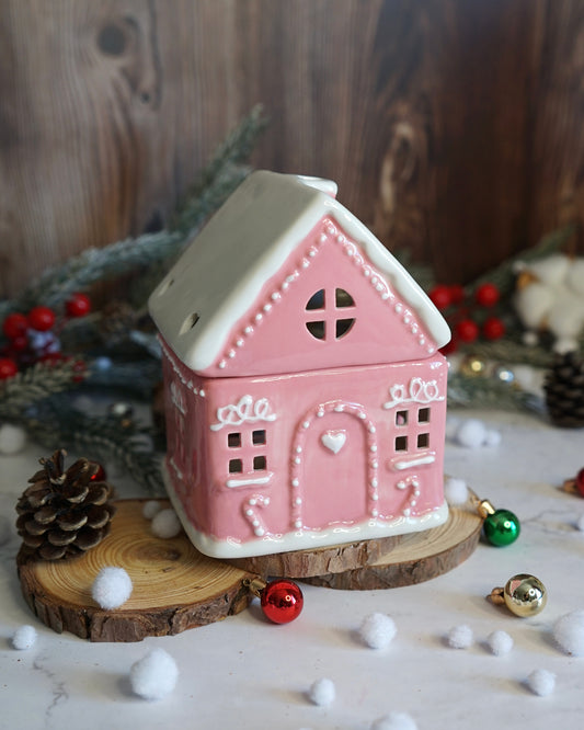 Brûle-parfum Maison en pain d’épice rose