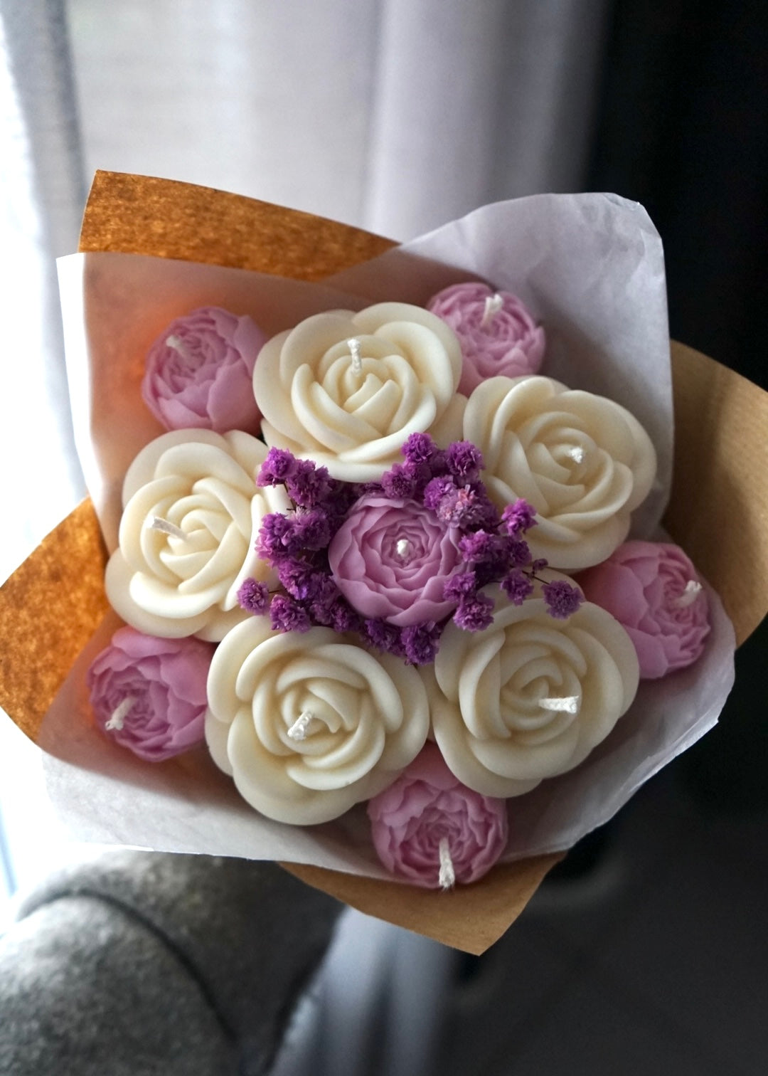 Bouquet violet et blanc